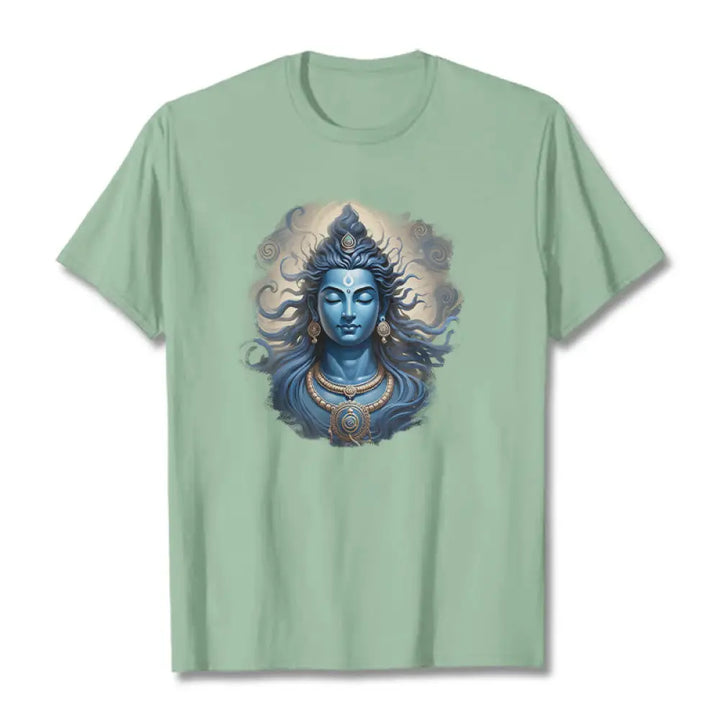 Buddha Stones OM NAMAH SHIVAYA Buddha Tee T-shirt - PaleGreen / S - T-Shirts