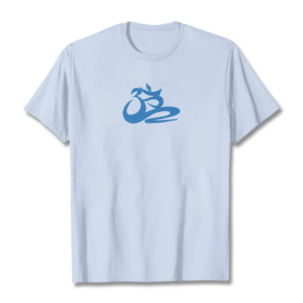 Buddha Stones OM Tee T-shirt - Light Cyan / S - T-Shirts