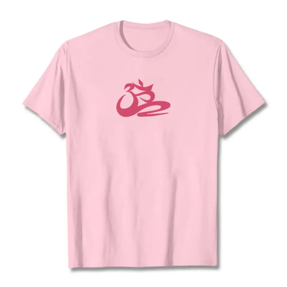 Buddha Stones OM Tee T-shirt - Light Pink / S - T-Shirts