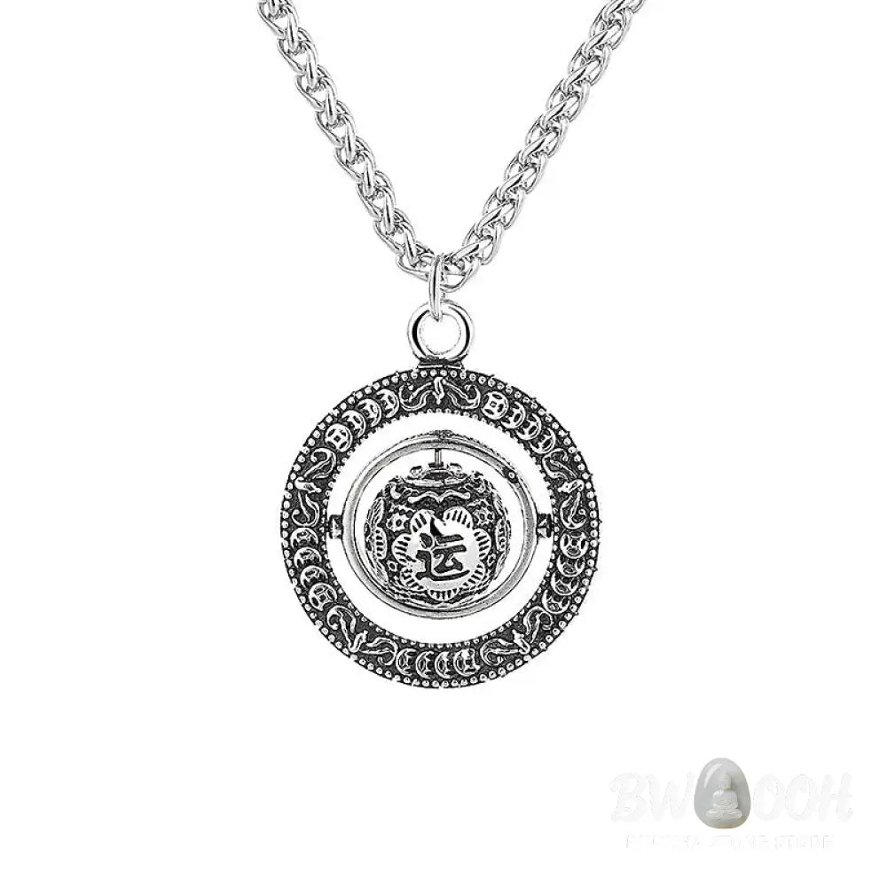 Buddha Stones One’s Luck Improves Design Pattern Copper Rotatable Necklace Pendant - BWOOOH - One’s Luck Improves