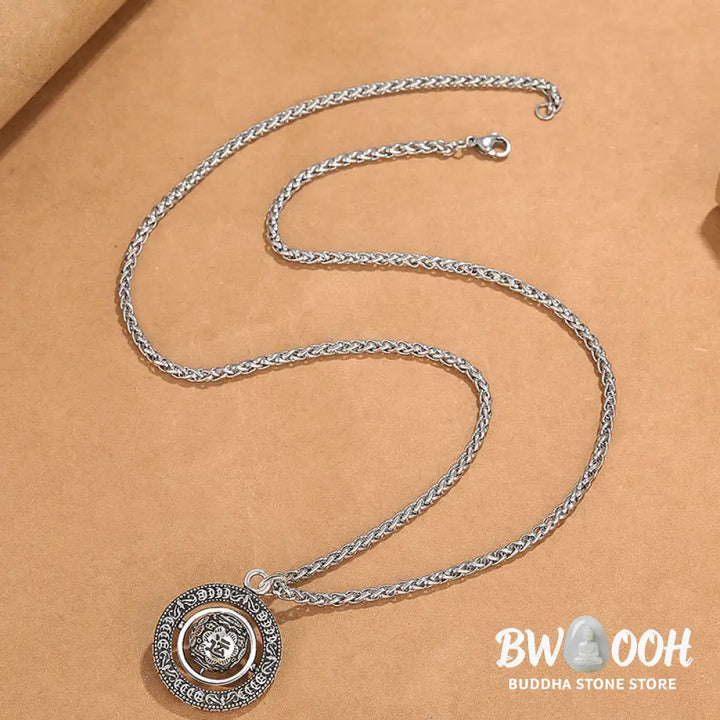 Buddha Stones One’s Luck Improves Design Pattern Copper Rotatable Necklace Pendant - BWOOOH - One’s Luck Improves