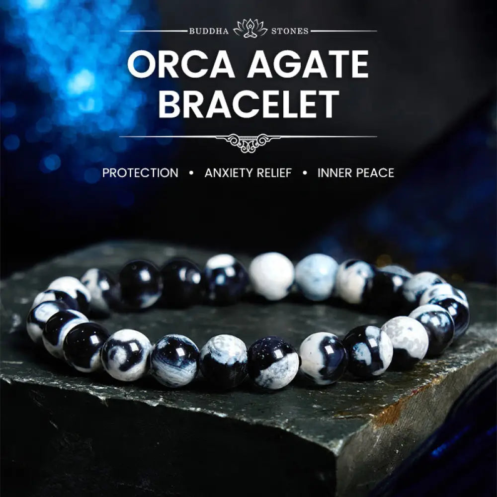 BWOOOH Orca Agate Protection Bracelet - BWOOOH - Orca Agate(Wrist Circumference: 14-16cm) - Bracelet
