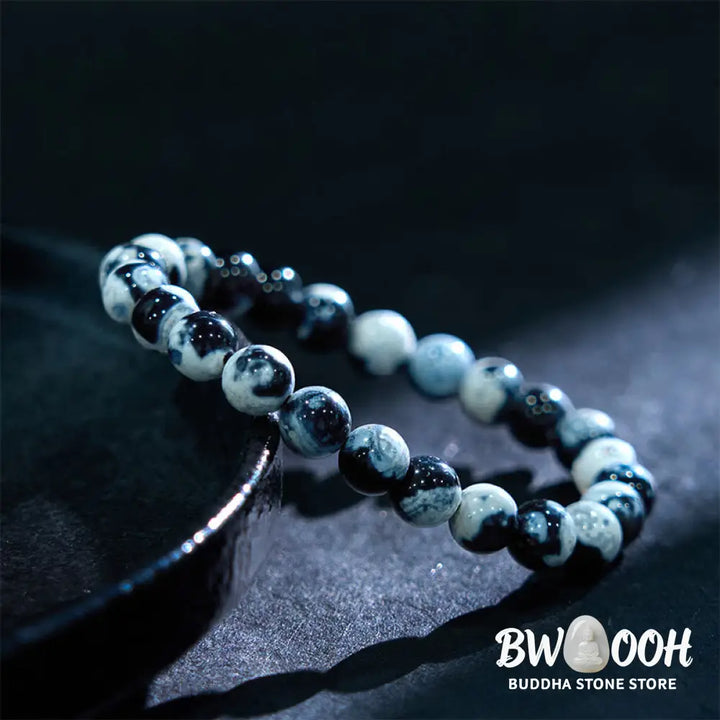 Buddha Stones Orca Agate Protection Bracelet - BWOOOH - Orca Agate(Wrist Circumference: 14-16cm) - Bracelet