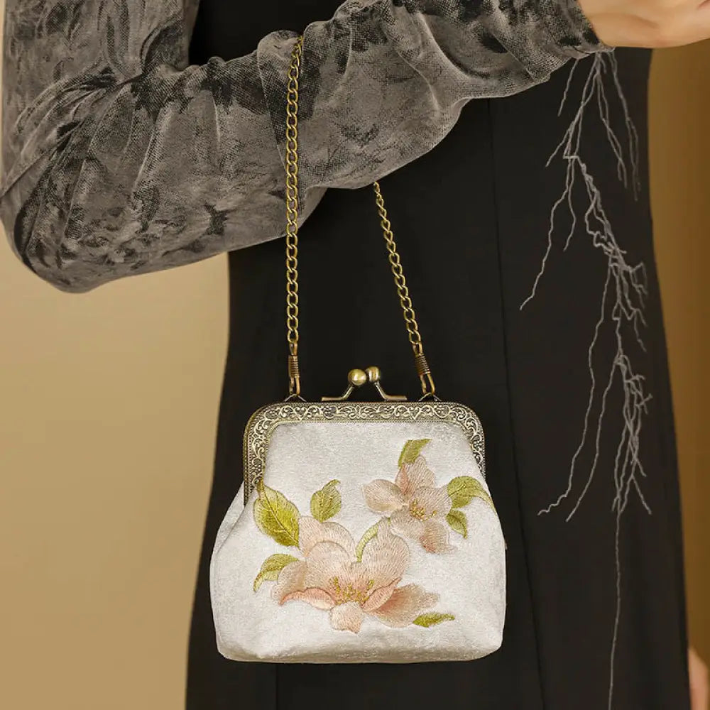 BWOOOH Orchids Oriental Cherry Butterfly Embroidery Metal