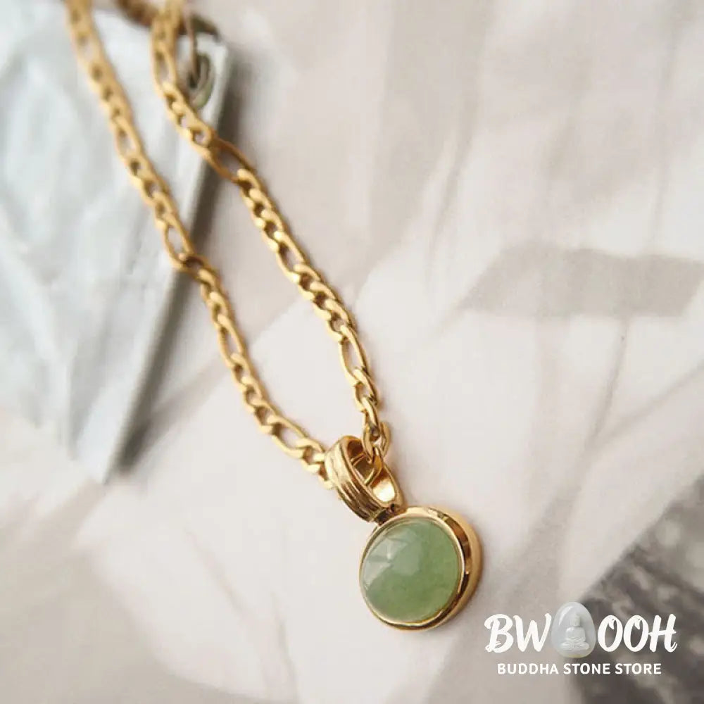 Buddha Stones Oval Turquoise Strength Titanium Steel Necklace Pendant - BWOOOH - Necklaces &amp; Pendants