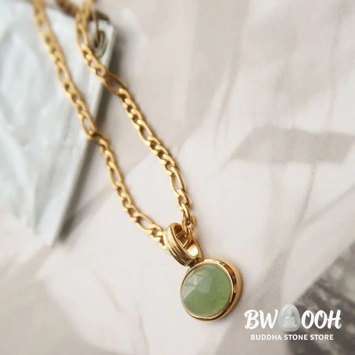 Buddha Stones Oval Turquoise Strength Titanium Steel Necklace Pendant - BWOOOH - Necklaces &amp; Pendants