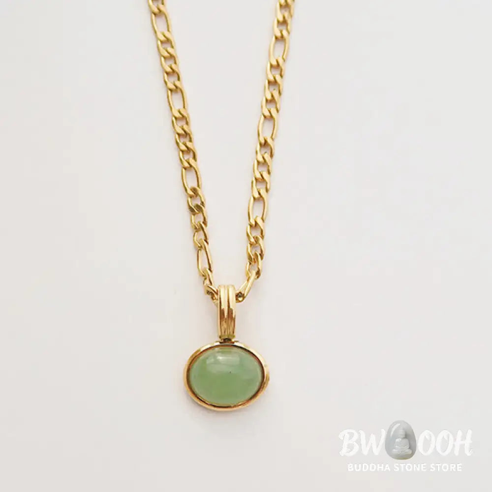 Buddha Stones Oval Turquoise Strength Titanium Steel Necklace Pendant - BWOOOH - Necklaces &amp; Pendants