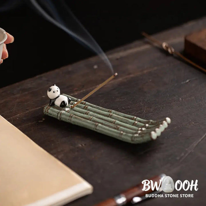 Buddha Stones Panda Home Decoration Incense Burner - Incense Burner