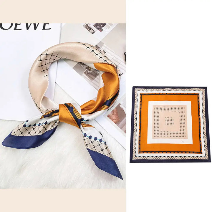 Buddha Stones Pastoral Scene Hot Air Balloon Spring Blossom 100% Mulberry Silk Neck Hair Scarf - Square Pattern - Silk