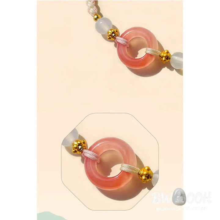 Buddha Stones Peace And Joy Agate Peace Buckle Auspicious Handmade Braided Bracelet - BWOOOH - Bracelet