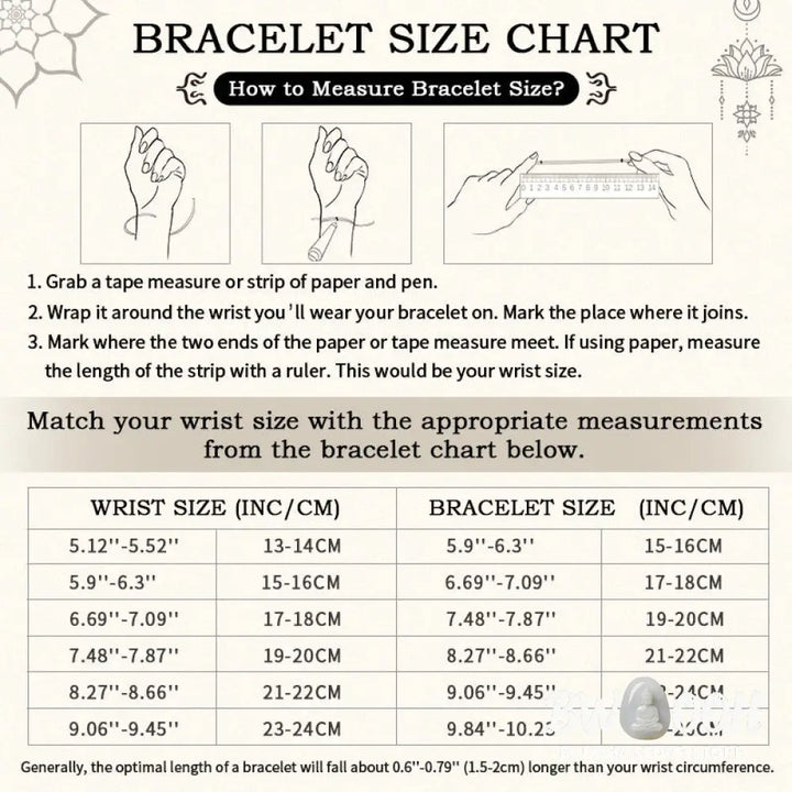 Buddha Stones Peace Buckle Jade Round Beaded Luck Auspicious Bracelet - Jade(Wrist Circumference: 14-16cm) / 6.8mm