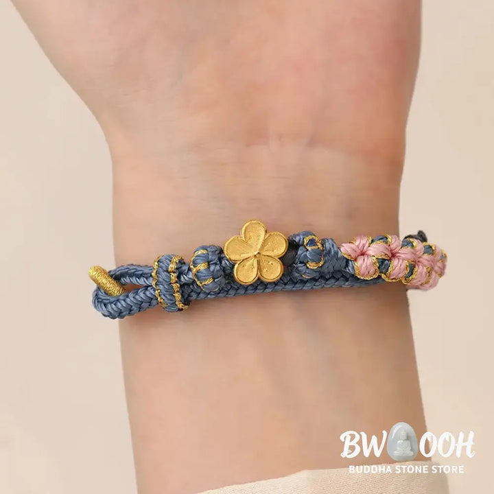 BWOOOH Peach Blossom Design Wealth String Bracelet - Peach Blossom - Bracelet