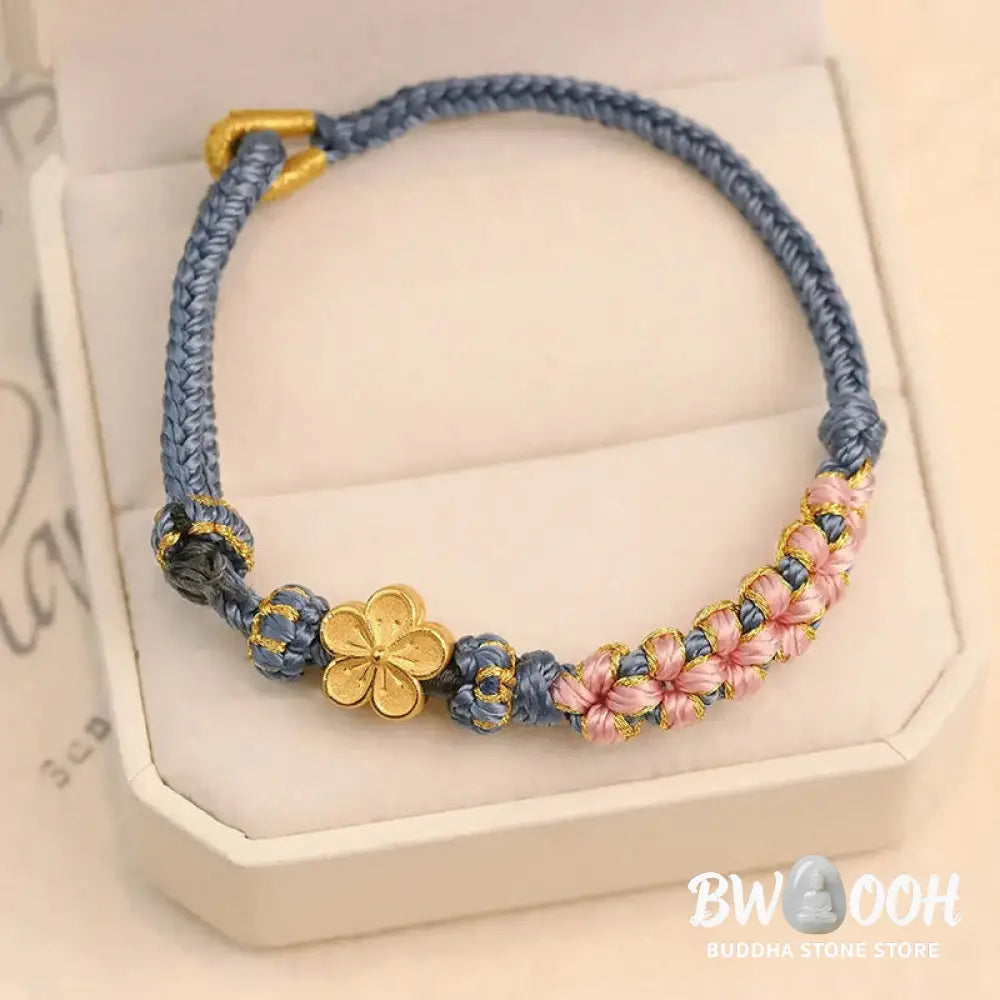 BWOOOH Peach Blossom Design Wealth String Bracelet - Peach Blossom - Bracelet
