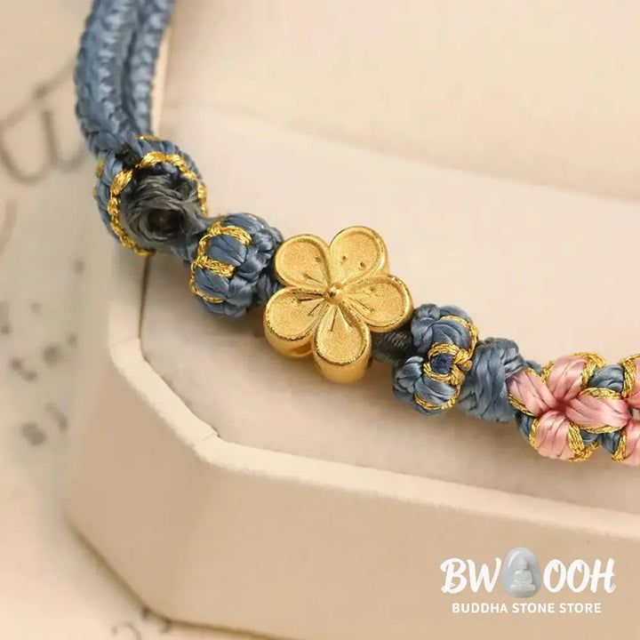 BWOOOH Peach Blossom Design Wealth String Bracelet - Peach Blossom - Bracelet