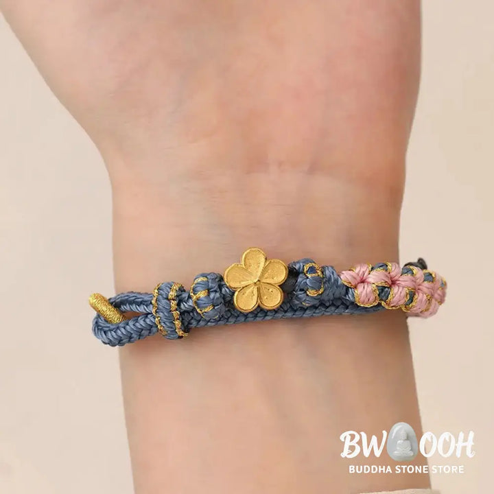 BWOOOH Peach Blossom Design Wealth String Bracelet - Peach Blossom - Bracelet