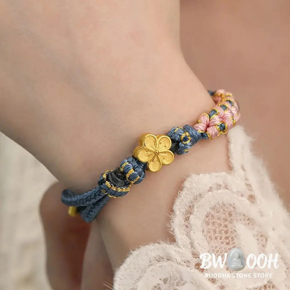 BWOOOH Peach Blossom Design Wealth String Bracelet - Peach Blossom - Bracelet