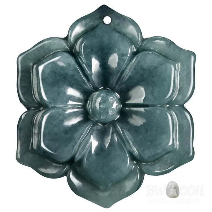 Buddha Stones Peach Blossom Jade Prosperity Necklace Pendants - BWOOOH - Jade - Necklaces &amp; Pendants