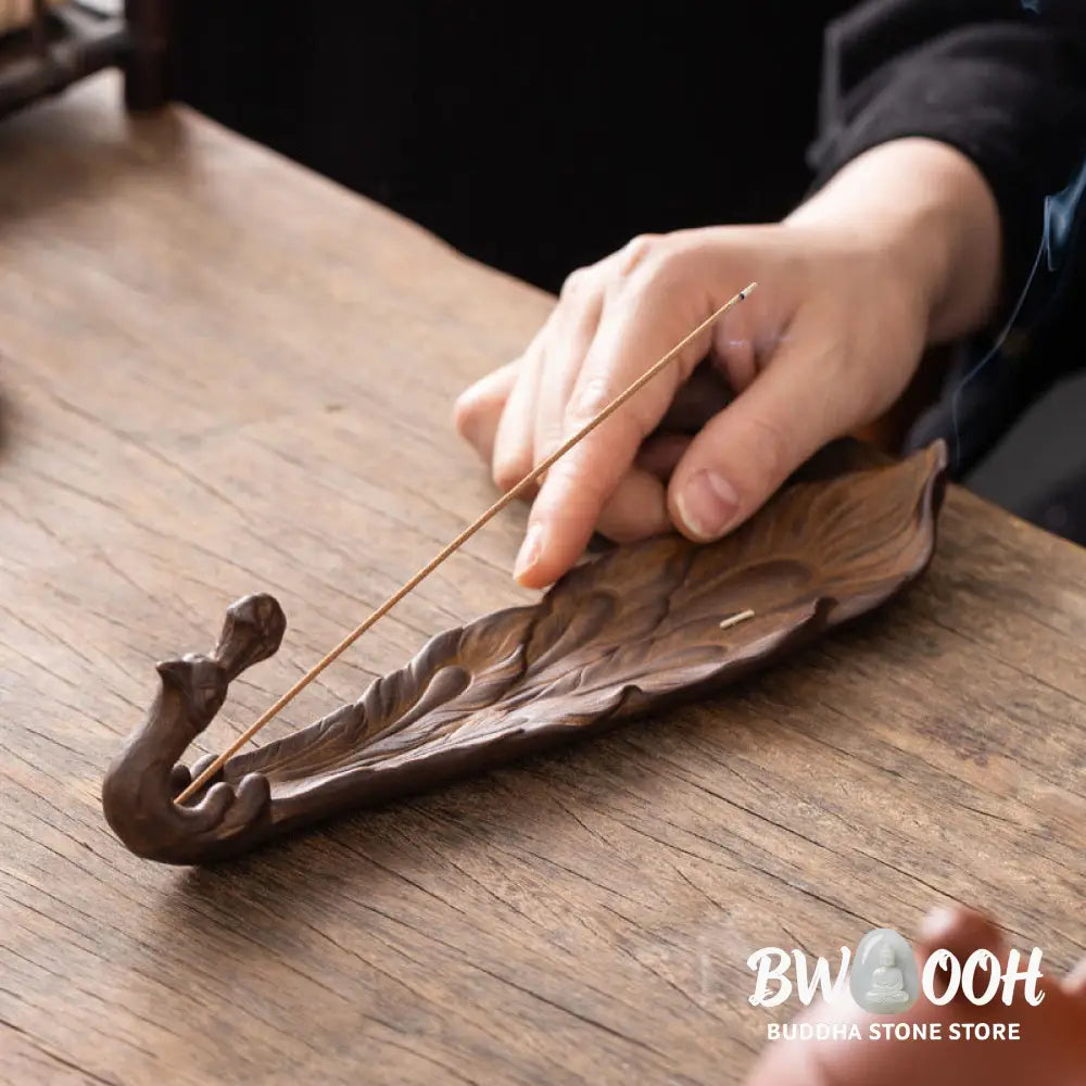 Buddha Stones Peacock Shape Fortune Home Decoration Incense Burner - Incense Burner
