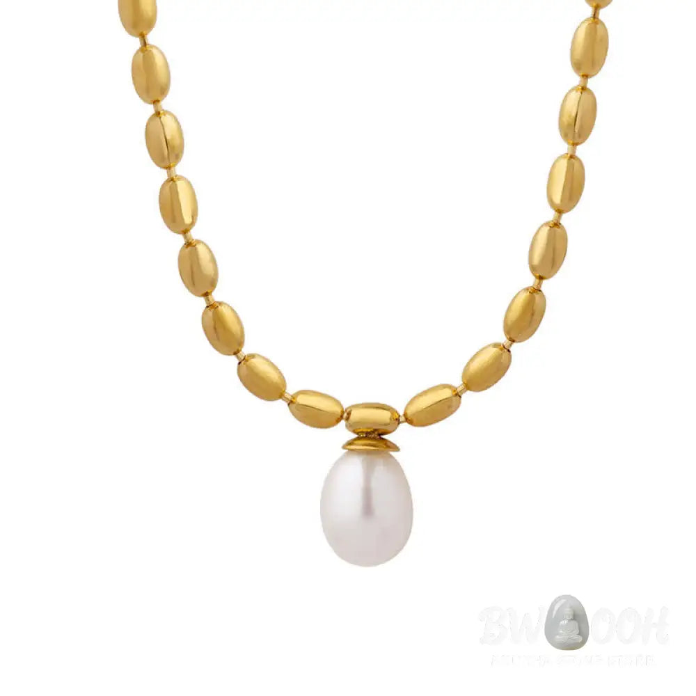 Buddha Stones Pearl Bead Peace Necklace Pendant - BWOOOH - Pearl (Happiness ♥ Calm) - Necklaces &amp; Pendants