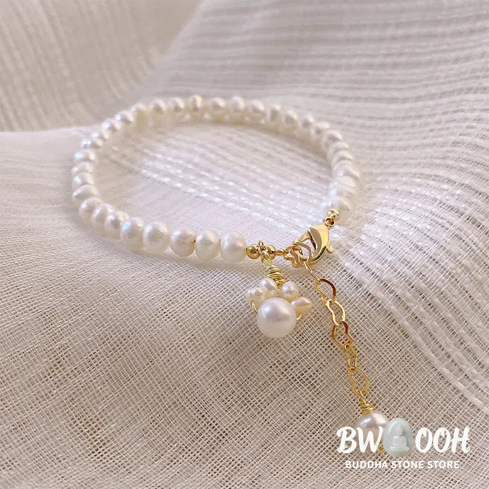 Buddha Stones Pearl Cat Paw Healing Chain Bracelet - BWOOOH - Pearl(Healing♥Wisdom) - Bracelet