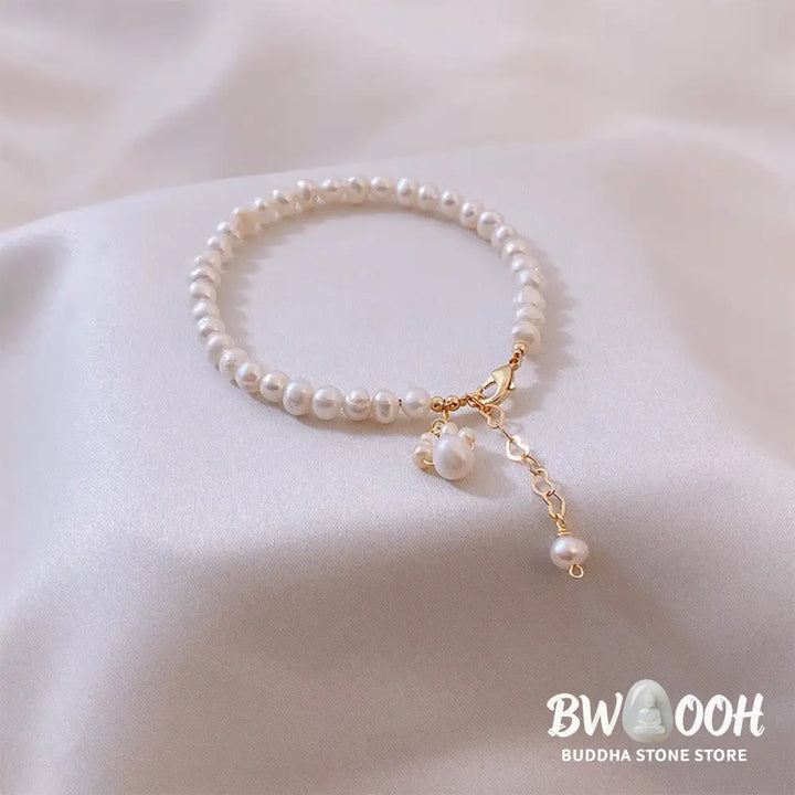 Buddha Stones Pearl Cat Paw Healing Chain Bracelet - BWOOOH - Pearl(Healing♥Wisdom) - Bracelet