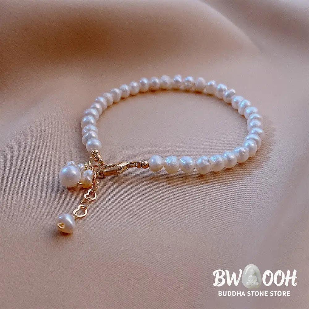 Buddha Stones Pearl Cat Paw Healing Chain Bracelet - BWOOOH - Pearl(Healing♥Wisdom) - Bracelet