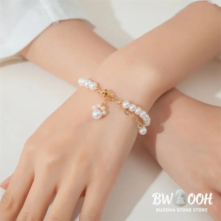 Buddha Stones Pearl Cat Paw Healing Chain Bracelet - BWOOOH - Pearl(Healing♥Wisdom) - Bracelet