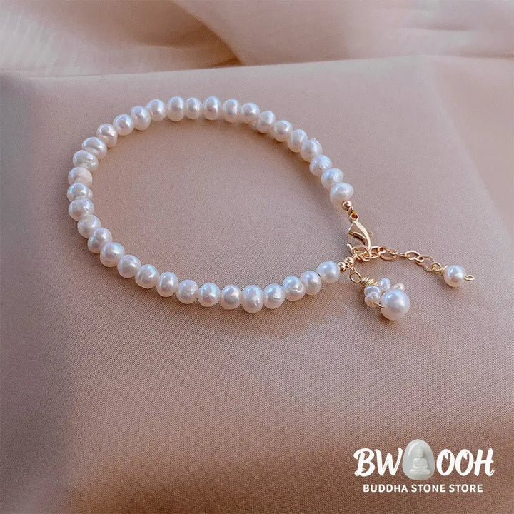 Buddha Stones Pearl Cat Paw Healing Chain Bracelet - BWOOOH - Pearl(Healing♥Wisdom) - Bracelet