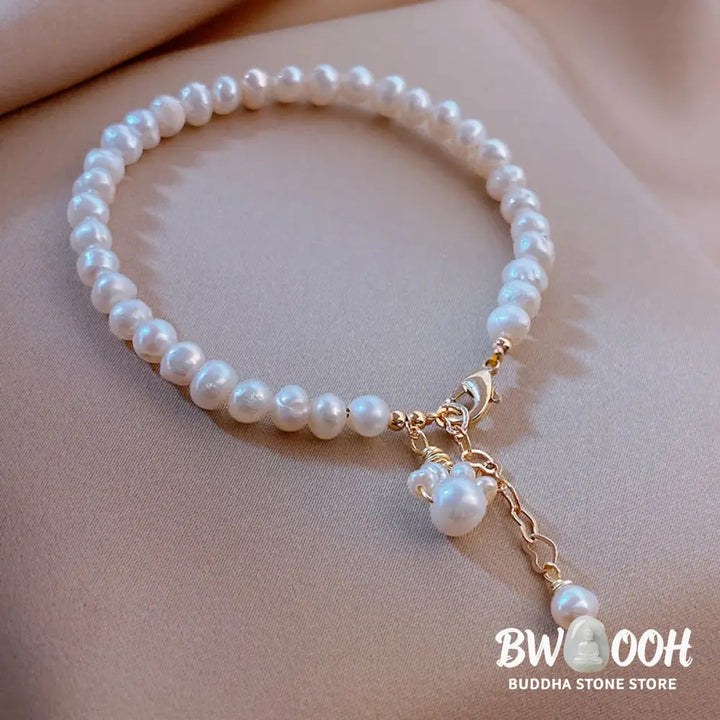 Buddha Stones Pearl Cat Paw Healing Chain Bracelet - BWOOOH - Pearl(Healing♥Wisdom) - Bracelet