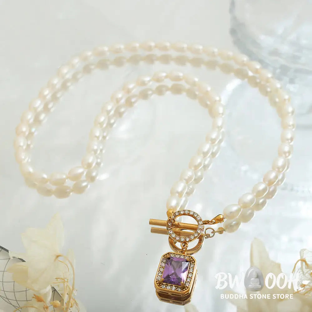 Buddha Stones Pearl Zircon Wealth Charm Necklace Pendant - BWOOOH - Necklaces &amp; Pendants