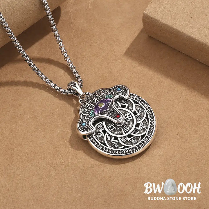 Buddha Stones Peony Flower Copper Coins Wealth Necklace Pendant - BWOOOH - Peony Flower Copper Coin Necklace