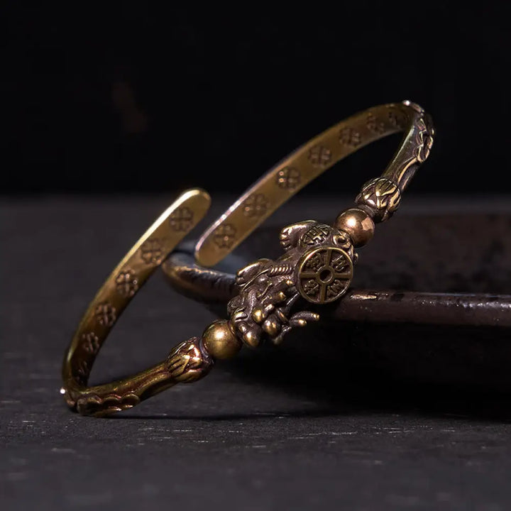 BWOOOH Pi Xiu Carrying Coin Ingot Copper Brass Luck Wealth Bracelet Bangle - BWOOOH - PiXiu Carrying Coin(Wrist