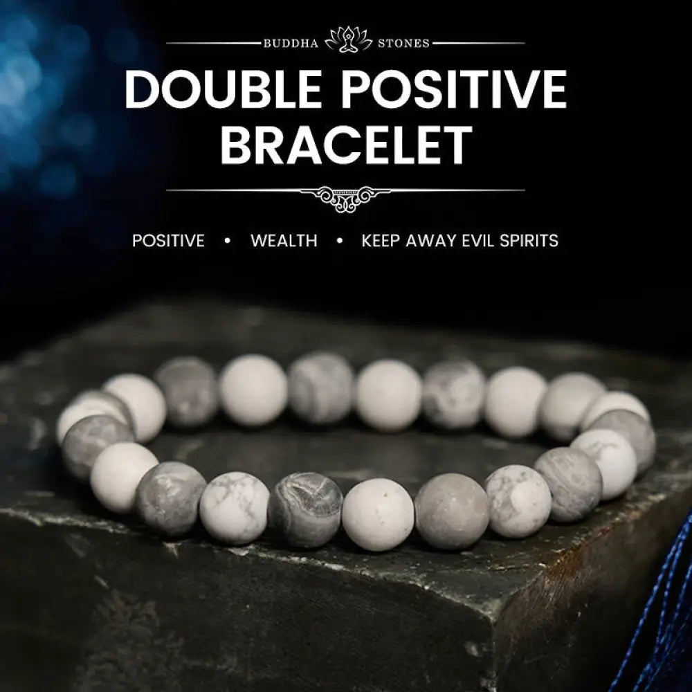 BWOOOH Picasso Jasper White Turquoise Courage Bracelet - BWOOOH - Picasso Jasper White Turquoise(Wrist