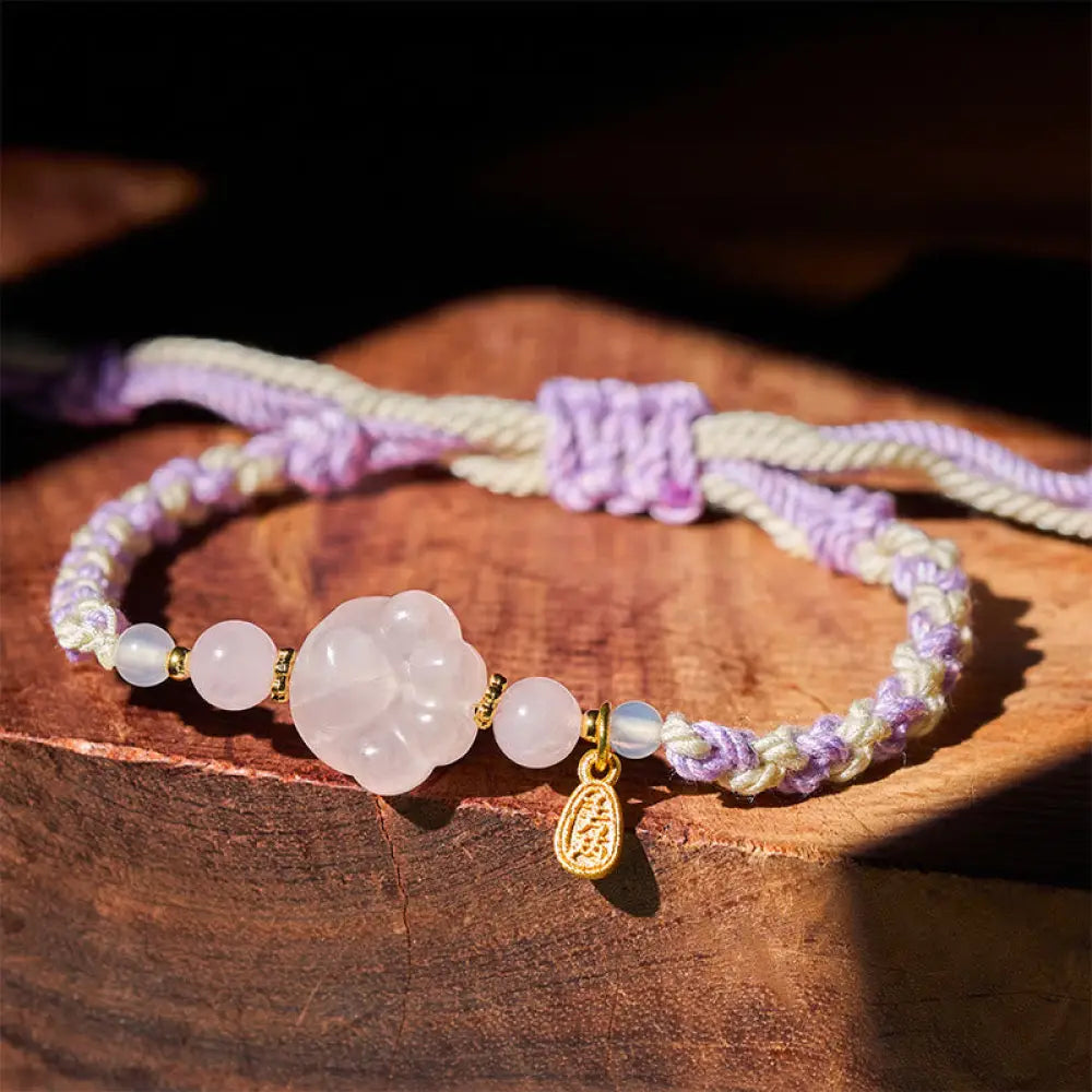 BWOOOH Pink Crystal Cat Warmth Love Bracelet