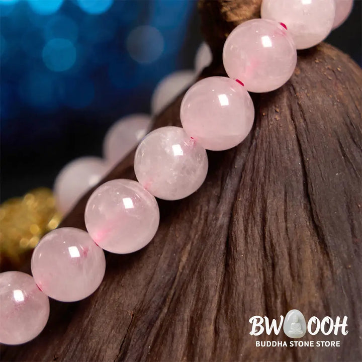 Buddha Stones Pink Crystal Citrine Flower Warmth Bracelet - BWOOOH - Pink Crystal(Wrist Circumference: 14-16cm)