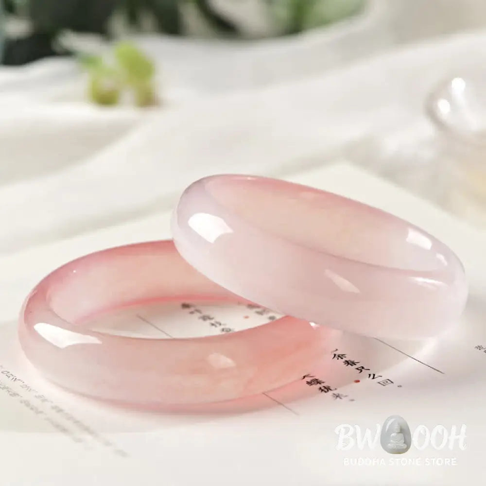 Buddha Stones Pink Golden Silk Jade Wealth Bracelet Bangle - BWOOOH - Bracelet &amp; Bangle