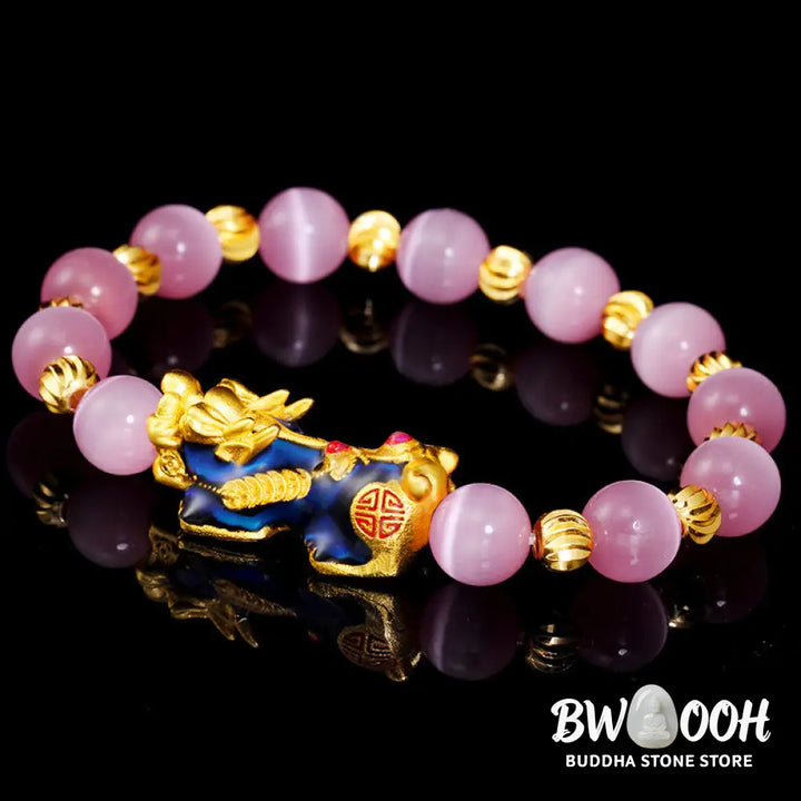 Buddha Stones Pixiu Cat Eye Lucky Bracelet - BWOOOH - Chrysoberyl - Bracelet