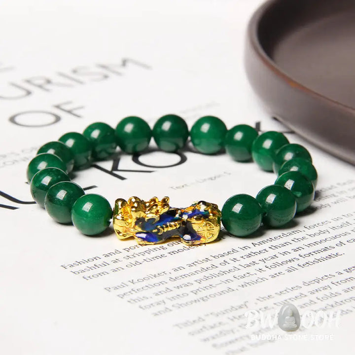 Buddha Stones Pixiu Jade Abundance Protection Bracelet - BWOOOH - Bracelet