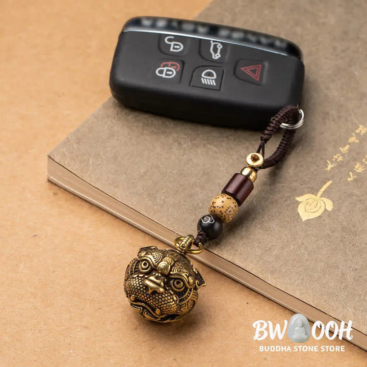 Buddha Stones PiXiu Wealth Copper Key Chain - Key Chain