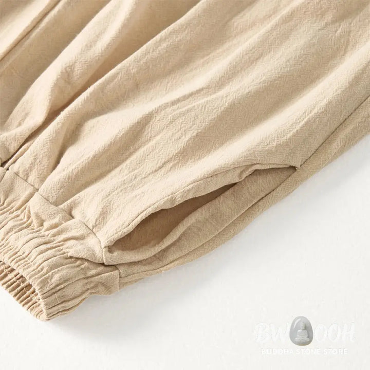 Buddha Stones Plain Bohemian Stripes Women’s Wide Leg Pants With Pockets - Women’s Wide Leg Pants