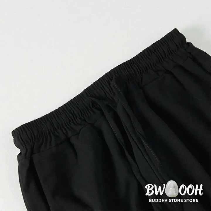 Buddha Stones Plain Bohemian Stripes Women’s Wide Leg Pants With Pockets - Women’s Wide Leg Pants