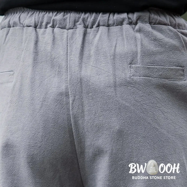 Buddha Stones Plain Casual Bloomer Men’s Pants With Pockets - Men’s Pants