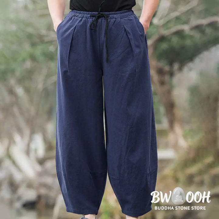 Buddha Stones Plain Casual Bloomer Men’s Pants With Pockets - Men’s Pants