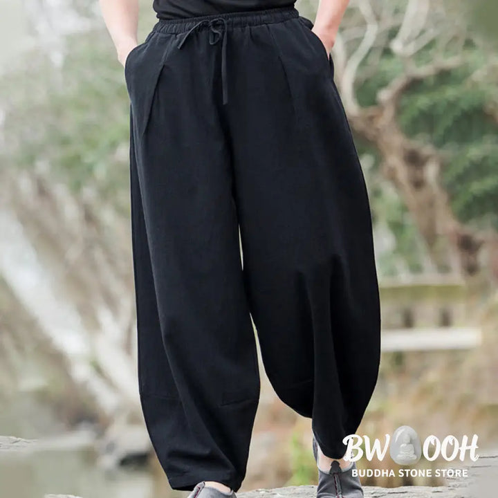 Buddha Stones Plain Casual Bloomer Men’s Pants With Pockets - Men’s Pants
