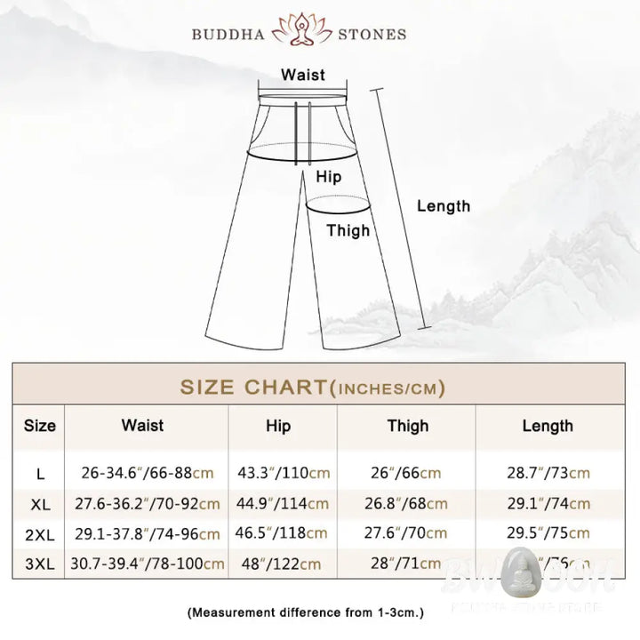 Buddha Stones Plain Color 7-8 Length Capri Cropped Pants Cotton Linen Women’s Wide Leg Pants With Pockets - Women’s