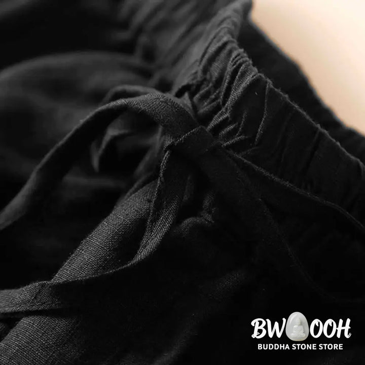 Buddha Stones Plain Color Bottom Hollow Lace Design Lace-up Cotton Women’s Shorts With Pockets - Women’s Shorts