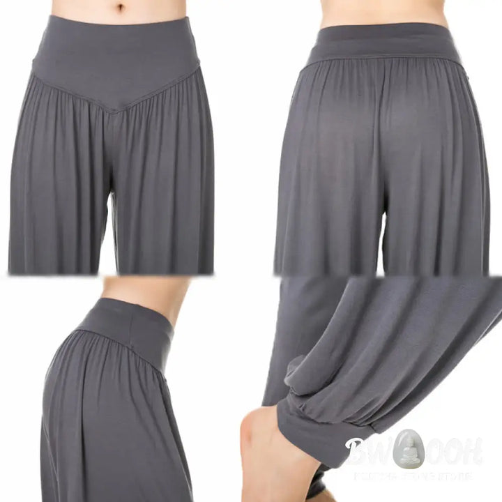 BWOOOH printed harem pants - Plain Color Loose Modal Yoga Dance Harem