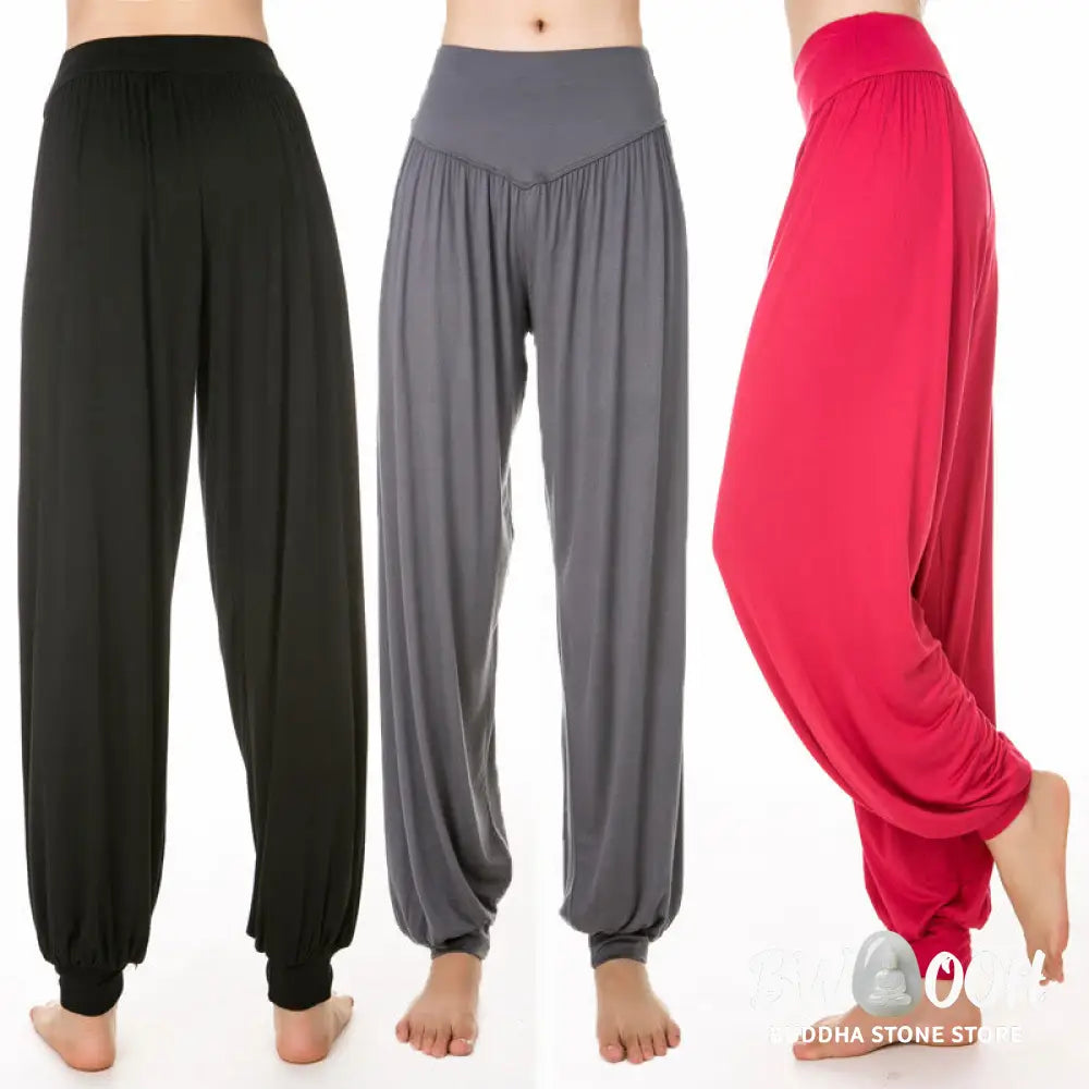 BWOOOH printed harem pants - Plain Color Loose Modal Yoga Dance Harem