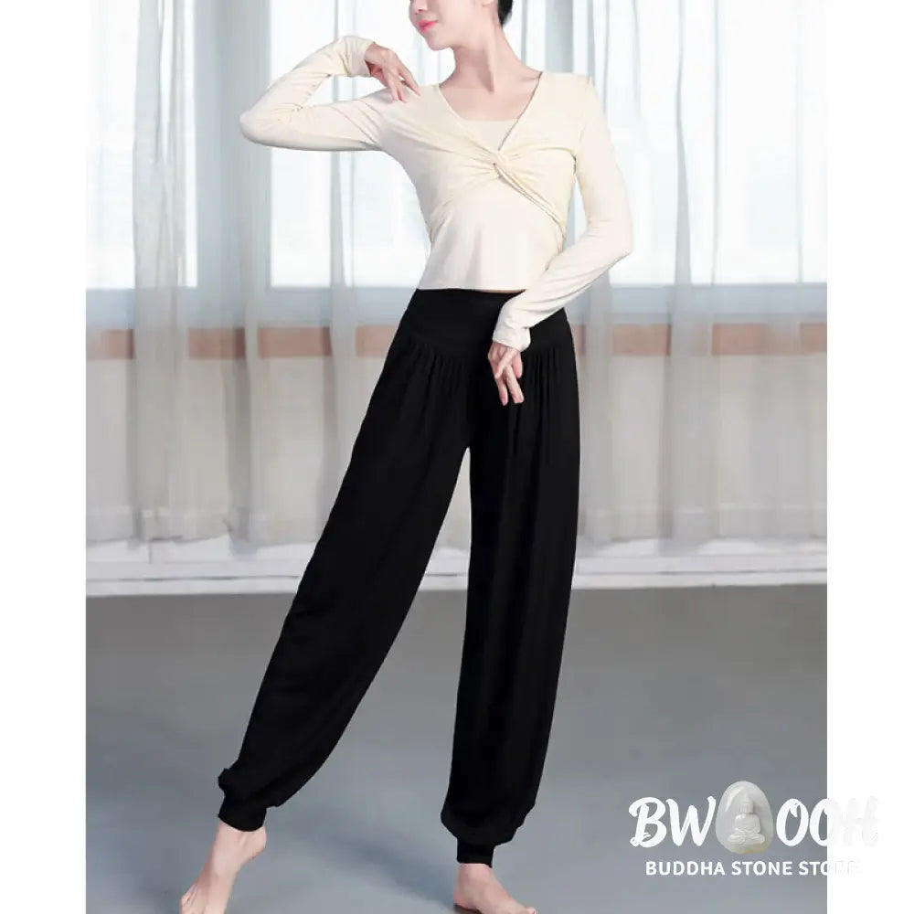 BWOOOH printed harem pants - Plain Color Loose Modal Yoga Dance Harem