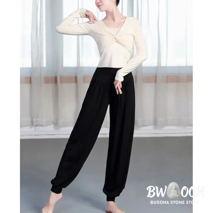 BWOOOH printed harem pants - Plain Color Loose Modal Yoga Dance Harem